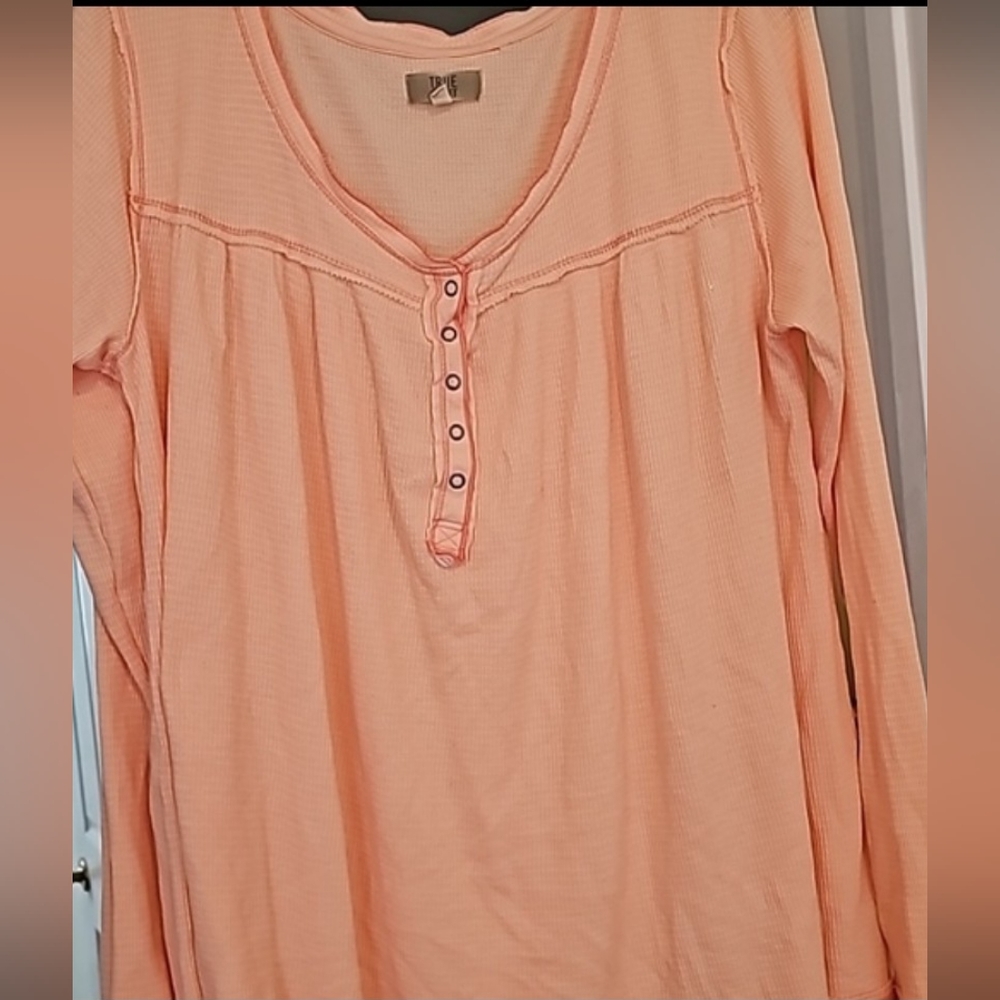 True Craft, 2 long sleeve shirts, peach, blue, white, Size XL - Picture 8 of 10
